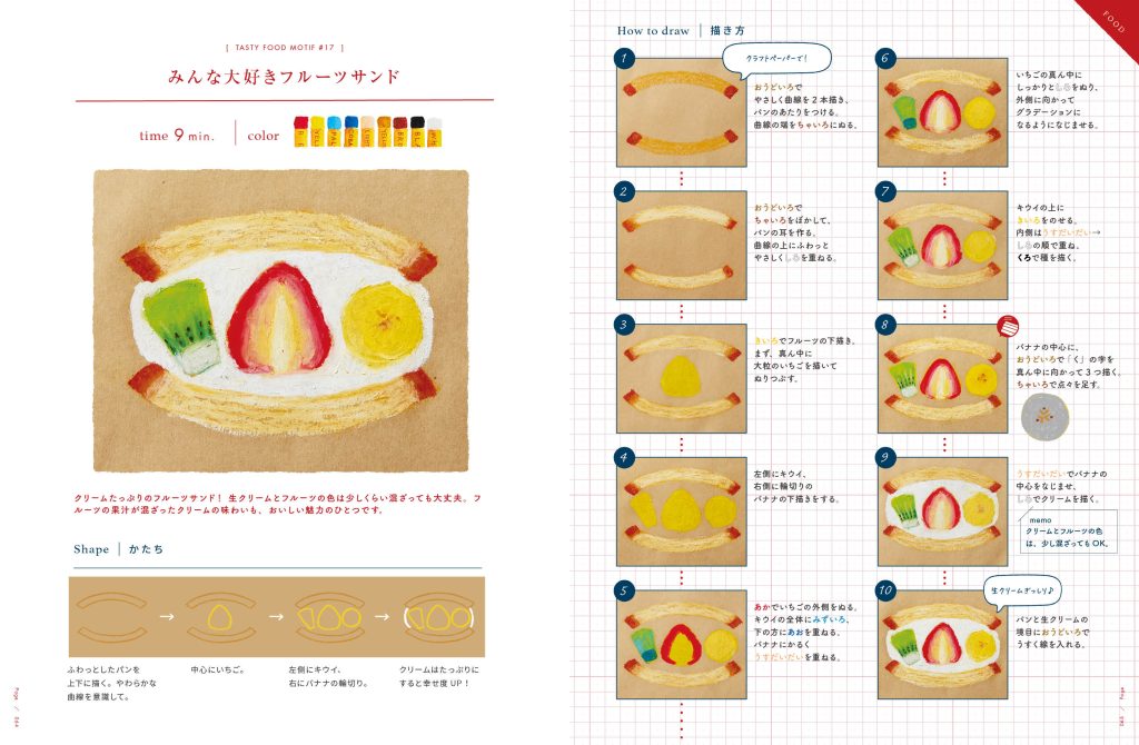 クレパス®で描く、おいしいイラストレーション | オレンジページの学校